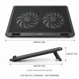 CYD Laptop Cooling Pad for Compatible Notebook Computers and Desk Setups