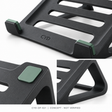 CYD Molded Plastic Laptop Stand for Desk, Home Office and Study Setups