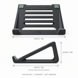 CYD Molded Plastic Laptop Stand for Desk, Home Office and Study Setups