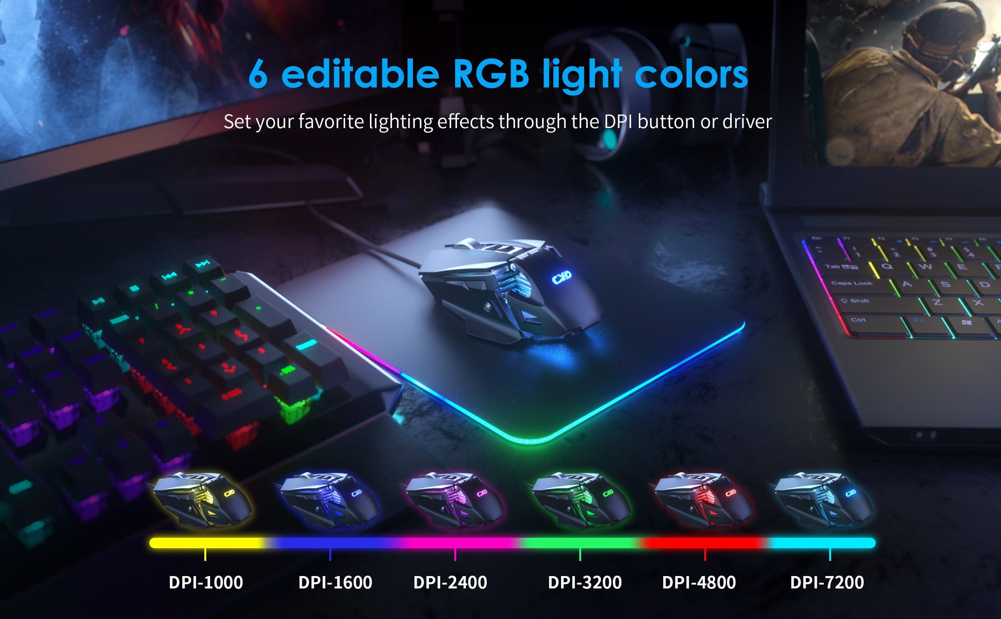 CYD C300 DPI 7200 RGB Gaming Mouse Driver Download – cydcharger